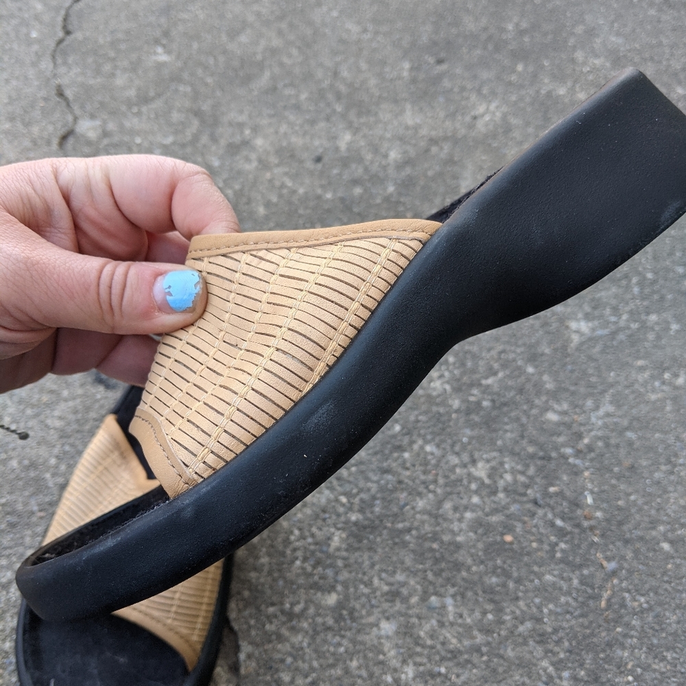 Tatami Made By Birkenstock Tan Slides Size 6/37 - image 2